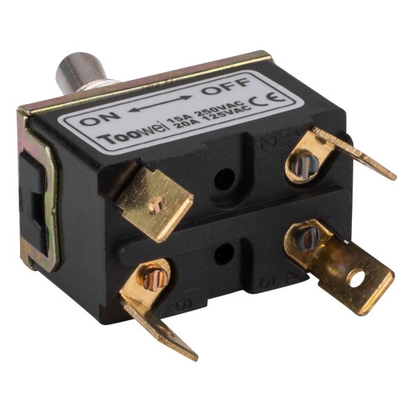 Main product image for DPST On/Off Toggle Switch 4 Spade 20A 125VAC 2 060-454